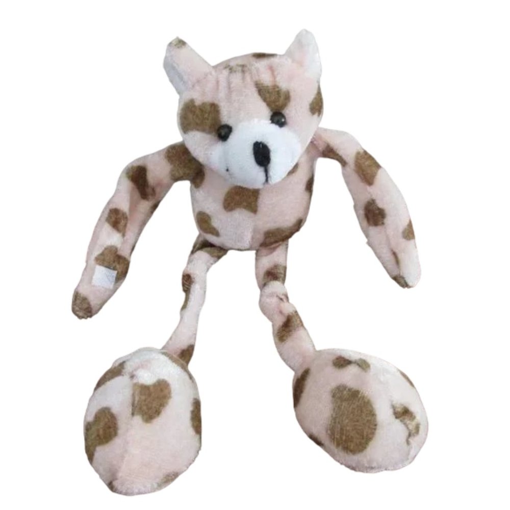 Leopard‎ Stuffed Plush 8" Wild Animal Floppy Leg Toy Safari Jungle Hands Clasp